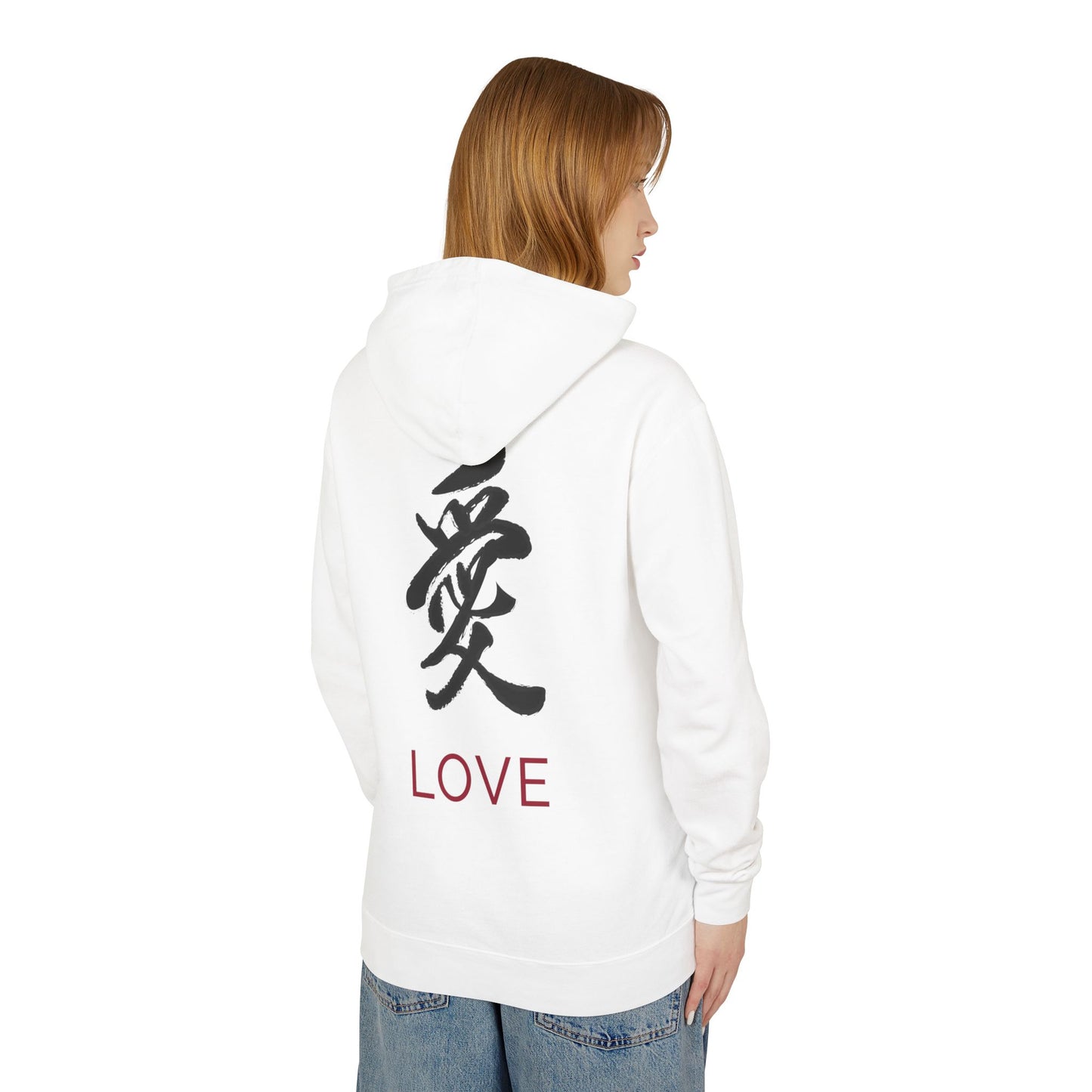 Unisex Lightweight Hooded Sweatshirt - Cherry Blossom Love Design - Perfect Gift for Cherry Blossom Festival!