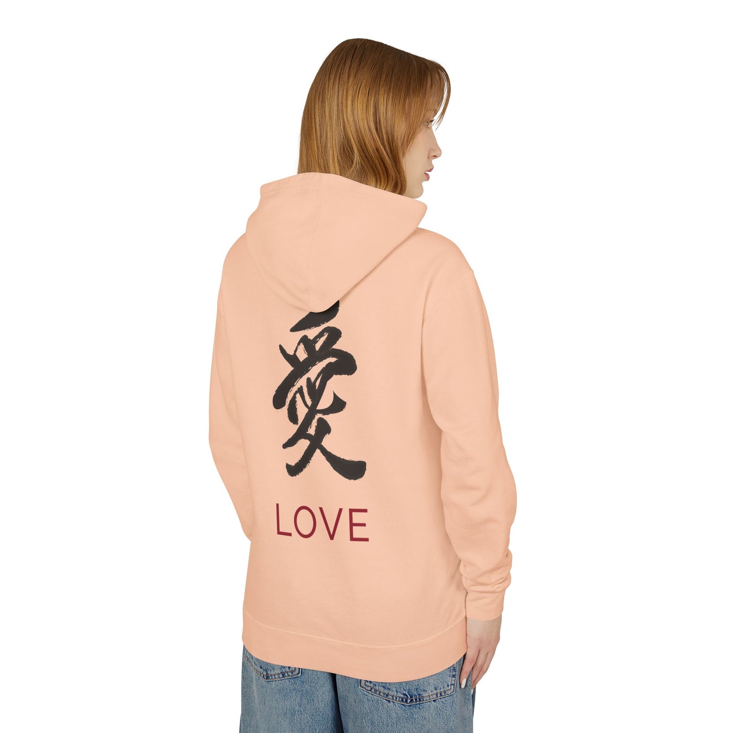 Unisex Lightweight Hooded Sweatshirt - Cherry Blossom Love Design - Perfect Gift for Cherry Blossom Festival!
