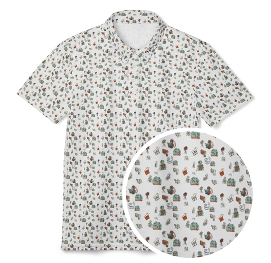 Vintage Camera Unisex Polo Shirt - Stylish All Over Print