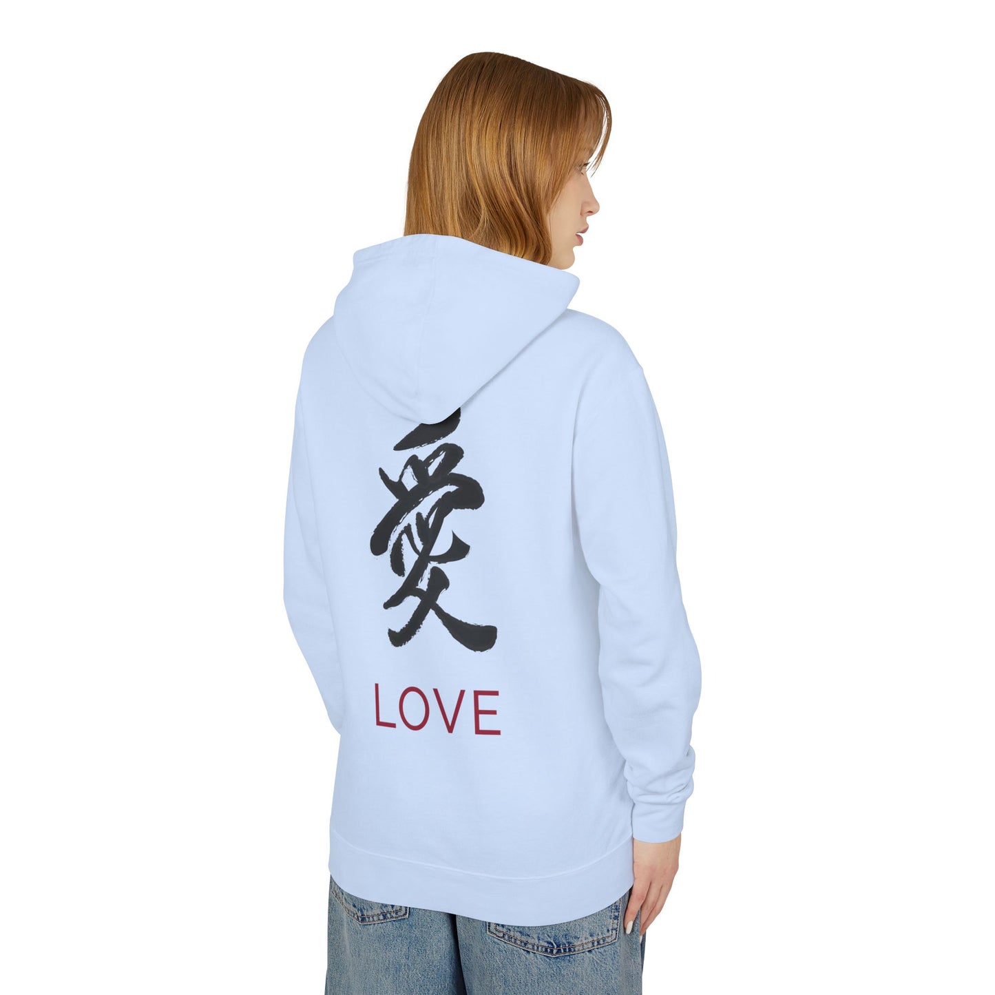 Unisex Lightweight Hooded Sweatshirt - Cherry Blossom Love Design - Perfect Gift for Cherry Blossom Festival!