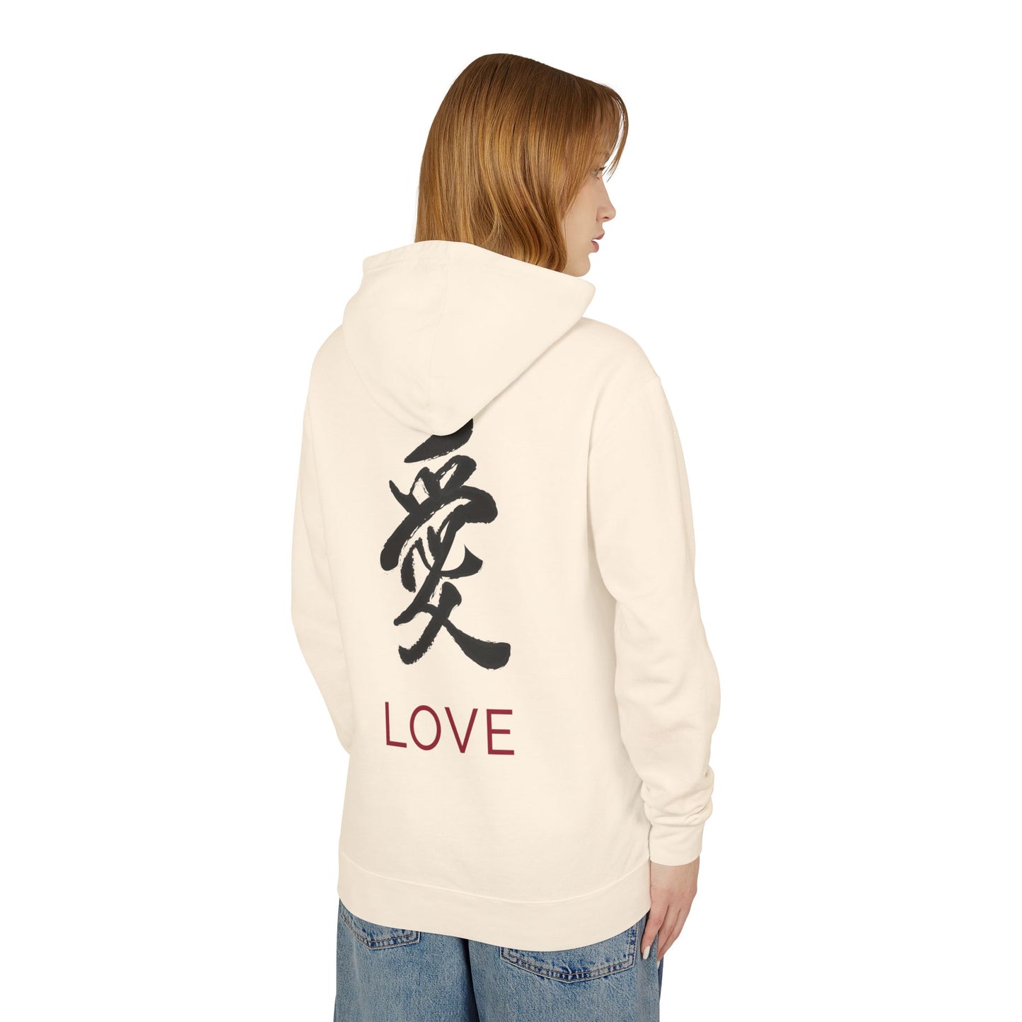 Unisex Lightweight Hooded Sweatshirt - Cherry Blossom Love Design - Perfect Gift for Cherry Blossom Festival!