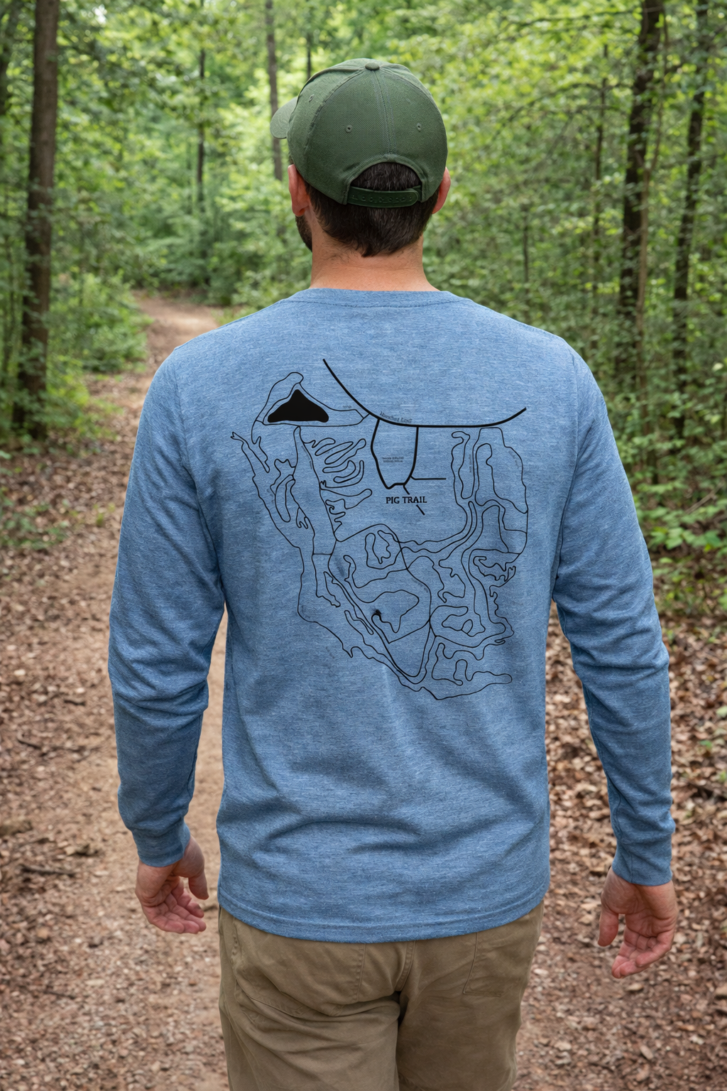 Pig Trail Map Unisex Longsleeve Tee