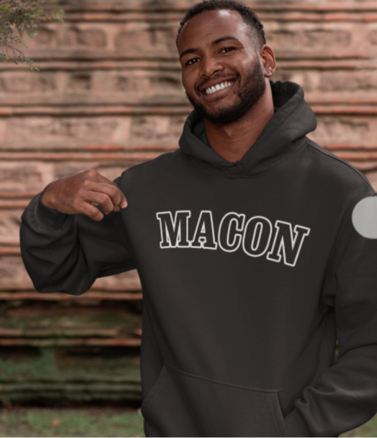 MACON Embroidered Unisex Hoodie