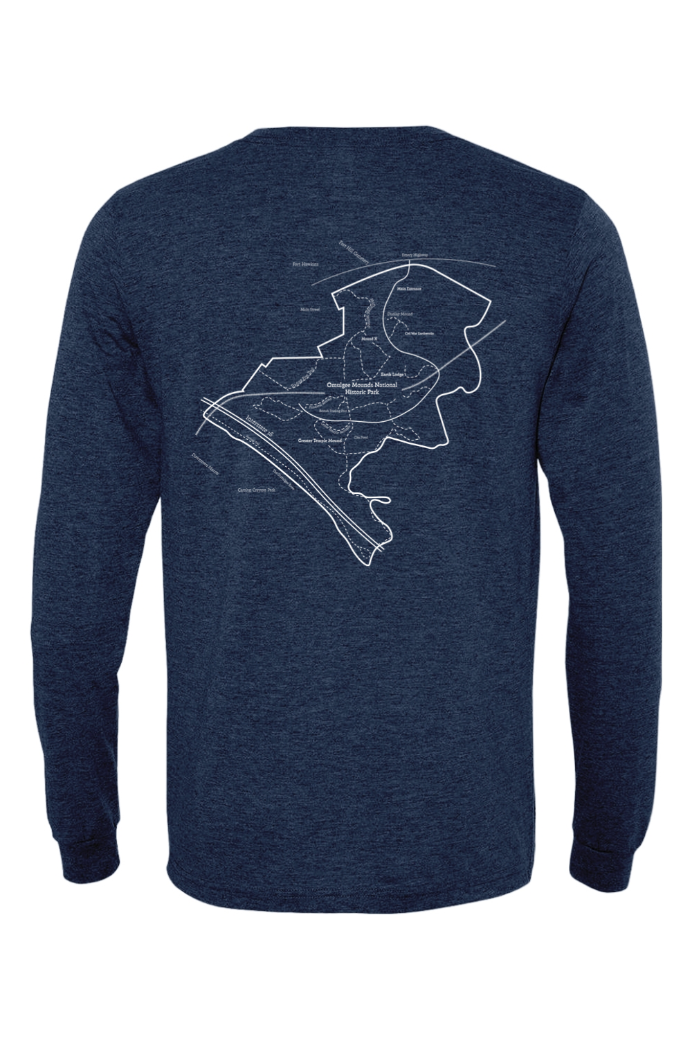 Ocmulgee Mounds National Historic Park Map - Unisex Tee