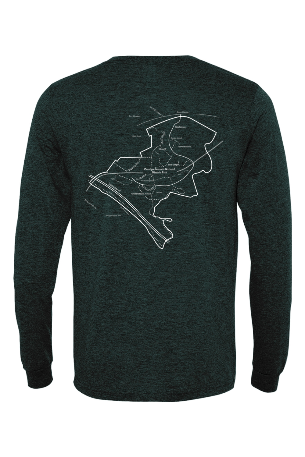 Ocmulgee Mounds National Historic Park Map - Unisex Tee