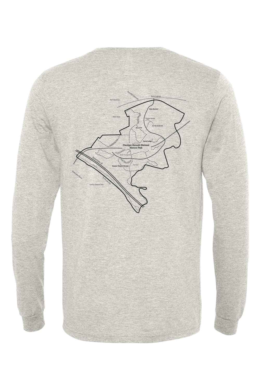 Ocmulgee Mounds National Historic Park Map - Unisex Tee