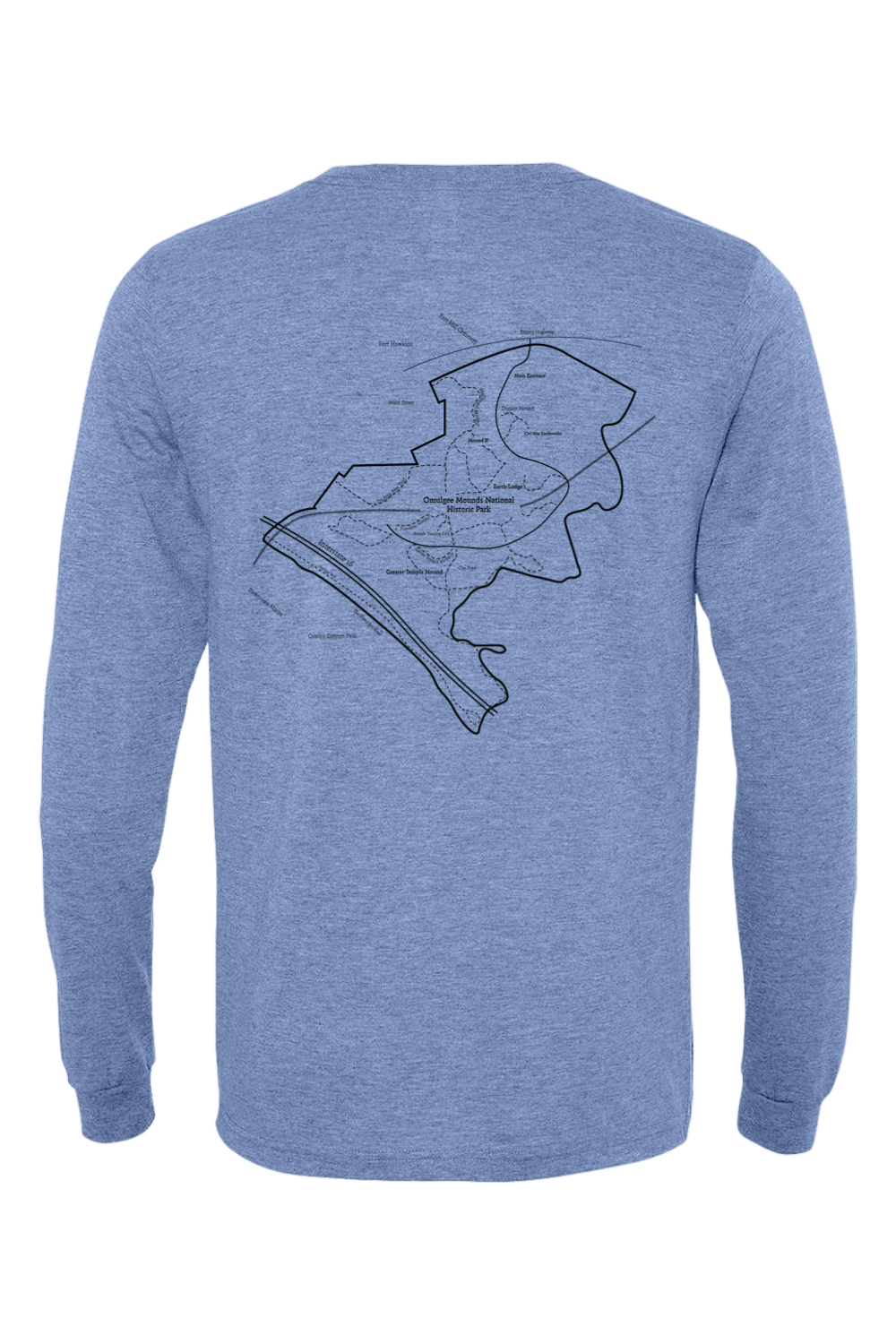 Ocmulgee Mounds National Historic Park Map - Unisex Tee