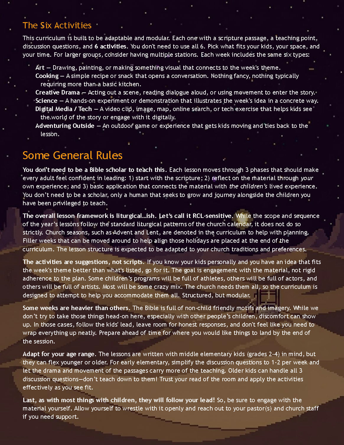 PARADOS Children's Curriculum: Year 1 (Printable PDF)
